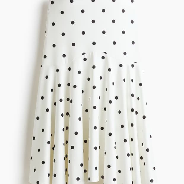 H&M 도트 미디스커트