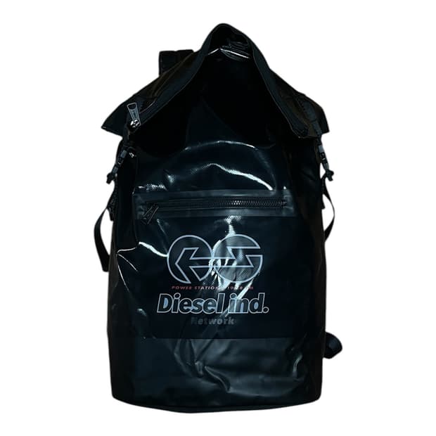 Diesel 워터프루프 롤탑 backpack 블랙