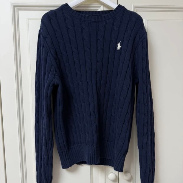 폴로 케이블 니트 네이비 (여성용)