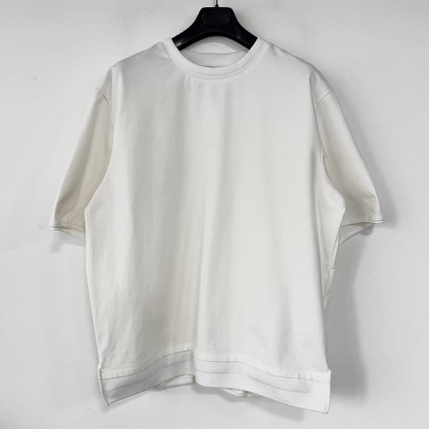 시스템옴므 텍스처 블록 반팔 티셔츠 XL