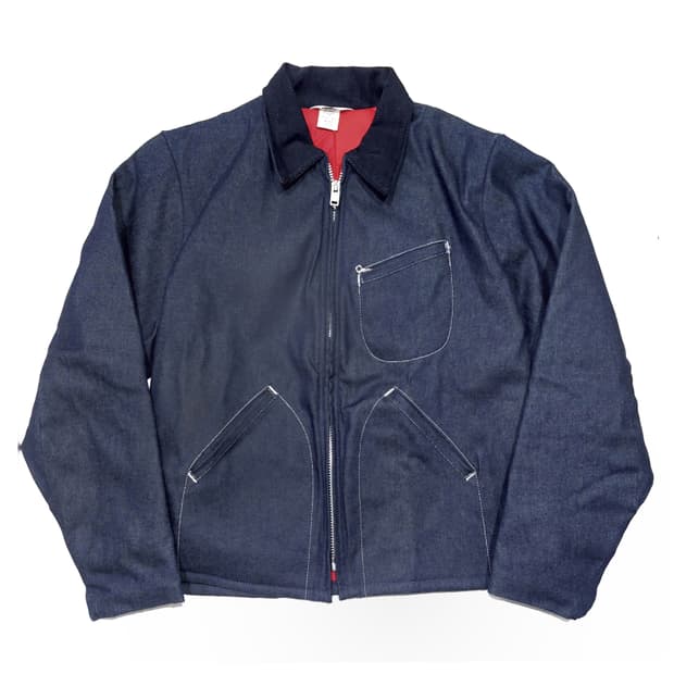 70s key 데님 하프벨트 워크자켓 46 (110) 데드스탁