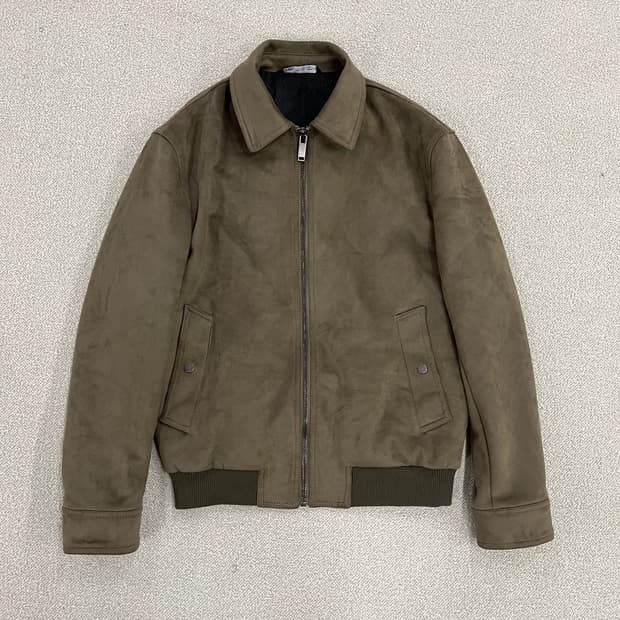 L 자라 라펠 카라넥 스웨이드 자켓 0209M1