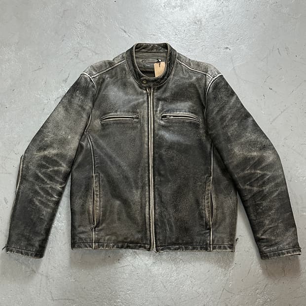 00's 빈티지 디스 레더 자켓 빈티지 레더자켓 라이더 자켓 카페레이서