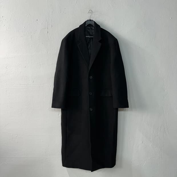 무신사스탠다드 울블렌드 빅대디 싱글 롱코트 M