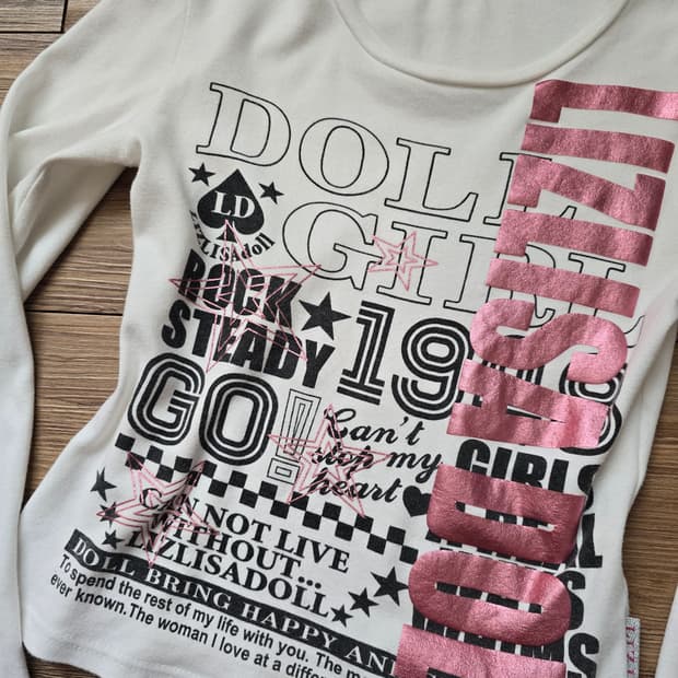 Liz lisa doll 리즈리사돌 긴팔티셔츠 리즈리사 락 펑크 팝갸루