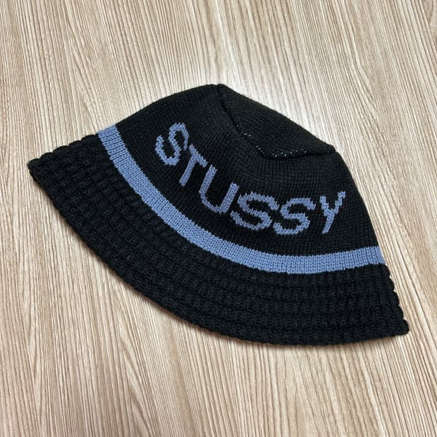 스투시 자카드 니트 버킷햇