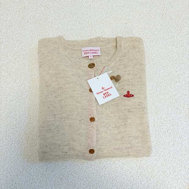 비비안웨스트우드 울 가디건 오트밀