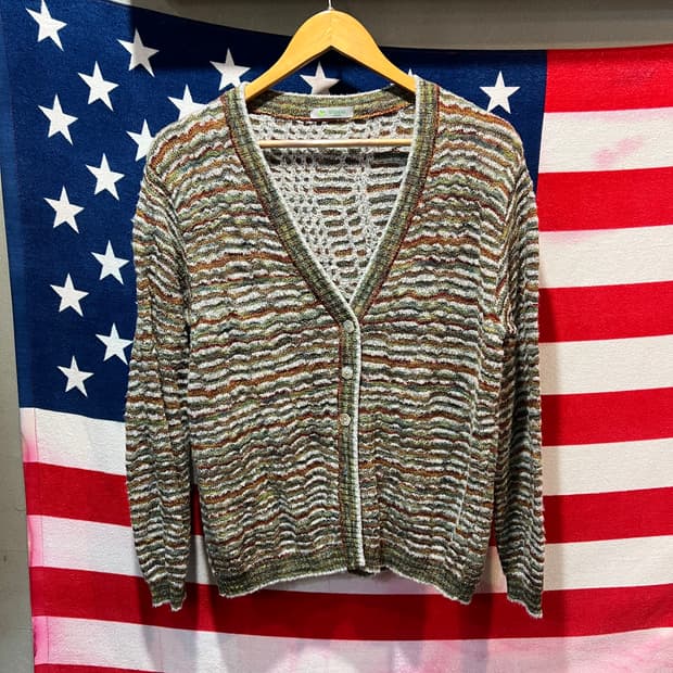 밀라노 이태리 Dioggi 빈티지 패턴 가디건