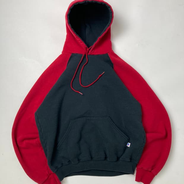 90s Russell Hoodie (black/red)