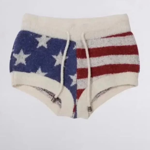 스컬프터 Boucle Micro Shorts Flag 마이크로 숏팬츠