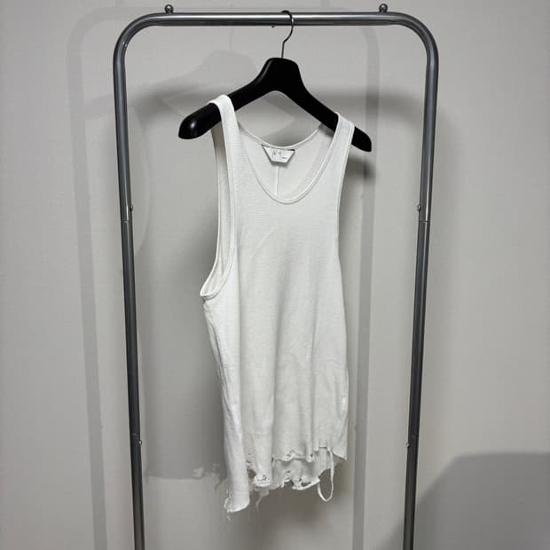 os) ancellm 안셀름 대미지 와플 슬리브리스 나시