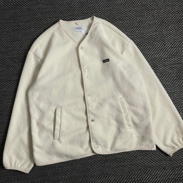 커버낫 미니멀 후리스 가디건 아이보리y 2898