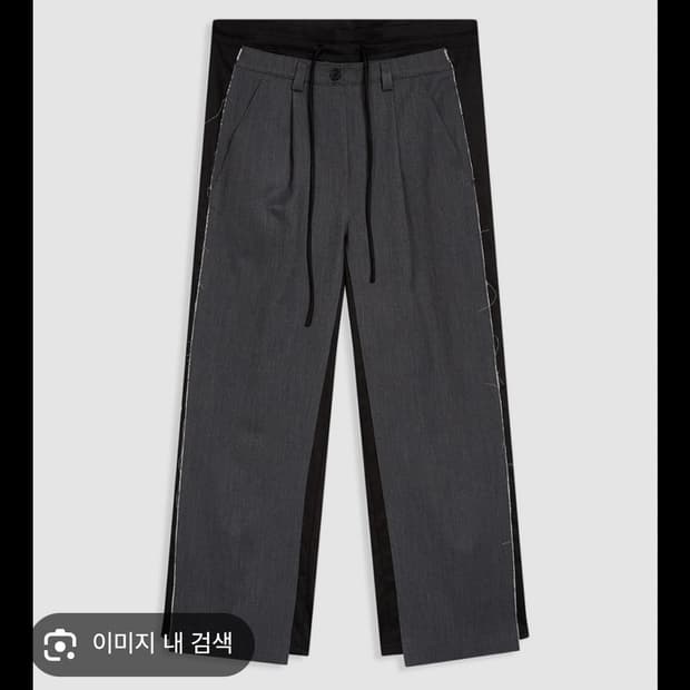 Open yy 레이어드 스트라이프 팬츠