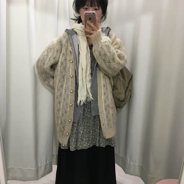 보헤미안 모헤어 가디건