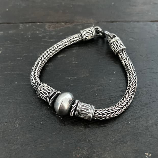 Ball antique braid 925silver b