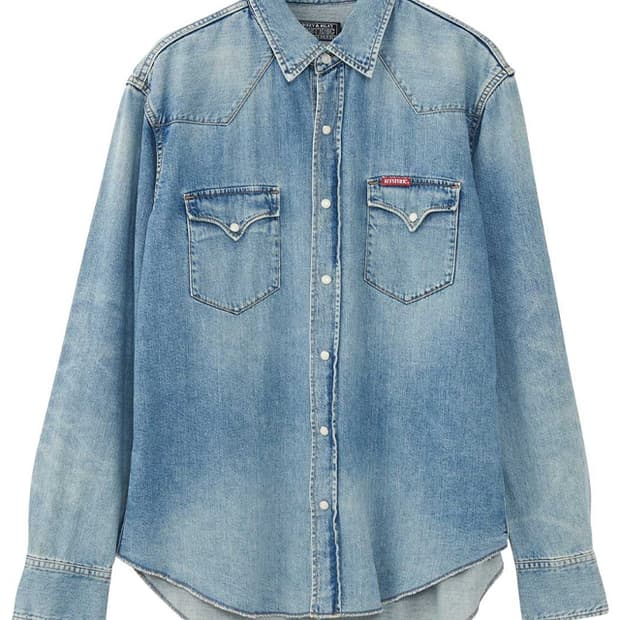 히스테릭 글래머 웨스턴 자수 데님 셔츠 L