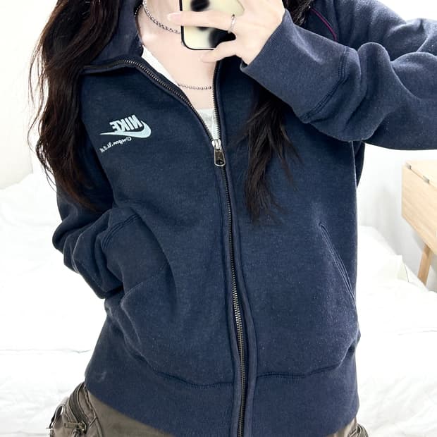 나이키 하늘로고 코튼집업