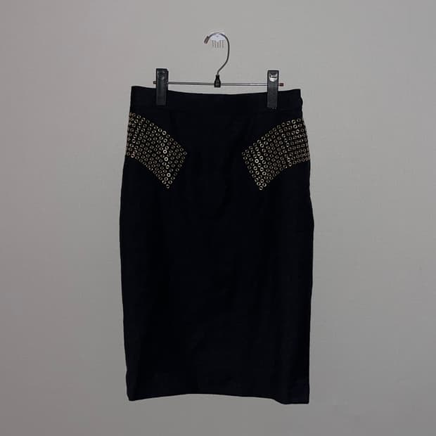 Gianfranco ferre stud midi skirt