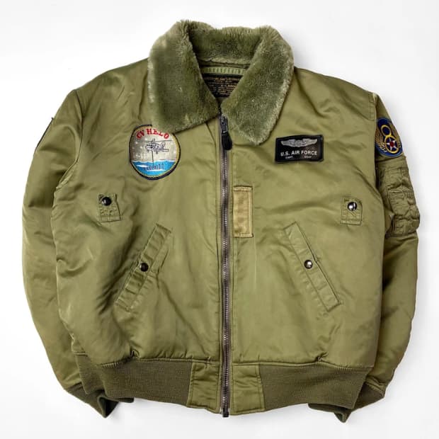 U.S B-15 밀리터리 플라이트 항공 점퍼 자켓 PN5719
