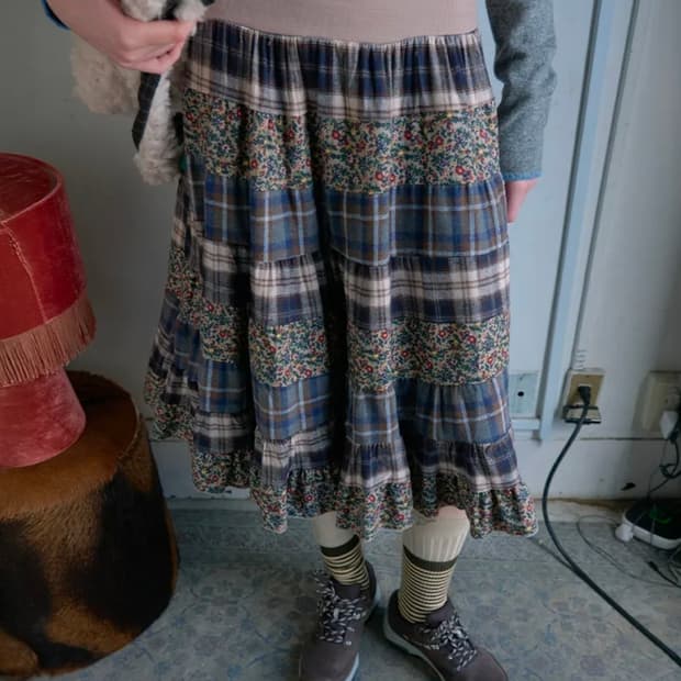 노컨텐츠 멀티웨이 튜브 스커트 베이지