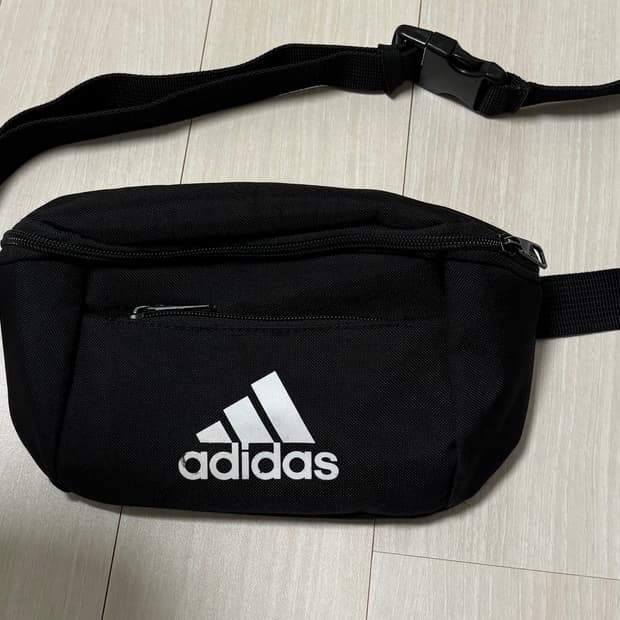 아디다스 블랙 웨이스트백 힙색