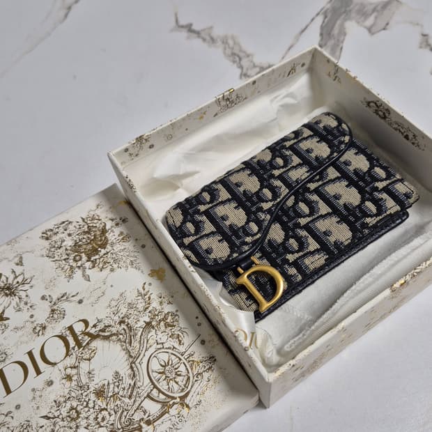 (정품) 디올 오블리크 새들 카드지갑