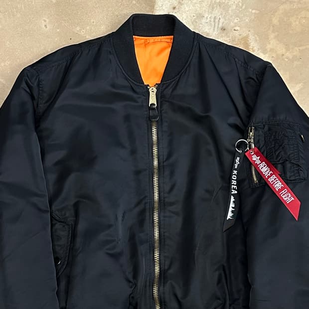 XL 알파인더스트리 리버시블 ma-1 항공자켓