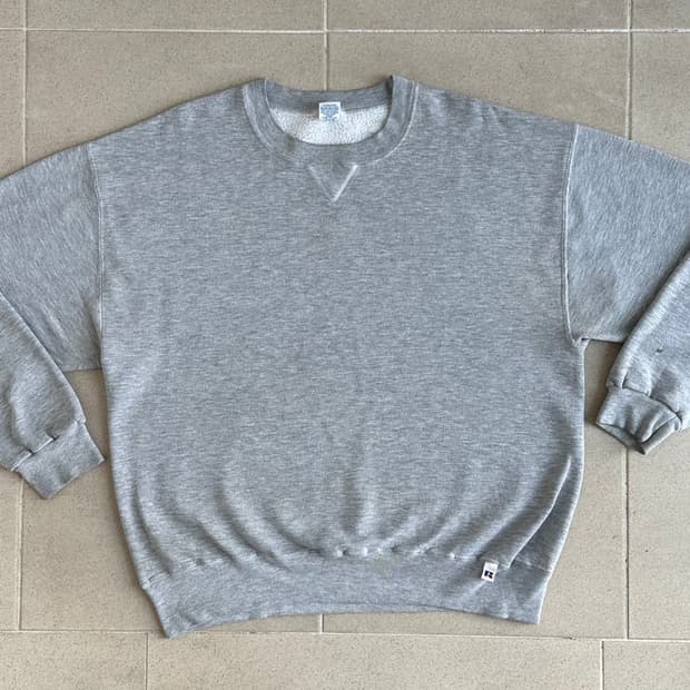 90s 빈티지 러셀 스웻셔츠 그레이 XL