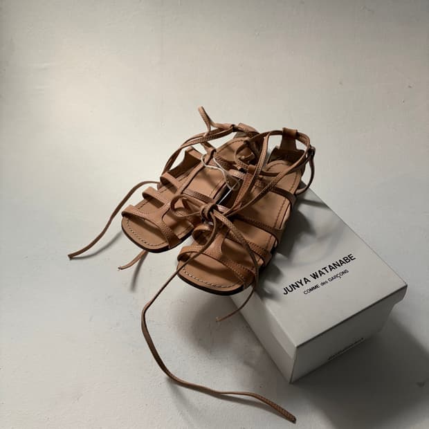 Lace-Up Leather Sandals