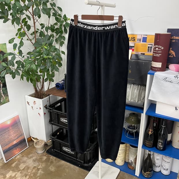 알렉산더왕 벨루어 밴딩 조거 팬츠 XS