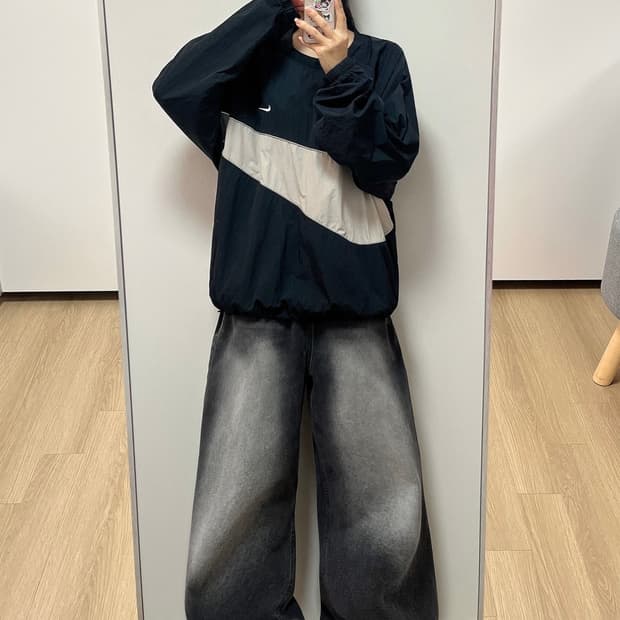 나이키 빅스우시 웜업 우븐 아노락 자켓