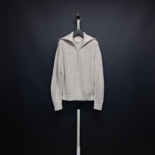 새 코스 COS 춘추동 모 하프집업 스웨터 XS 44.55