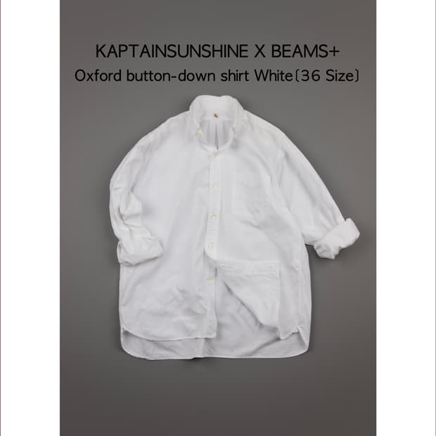 KaptainsunshineXBeams+ 옥스포드 버튼다운 셔츠 화이트