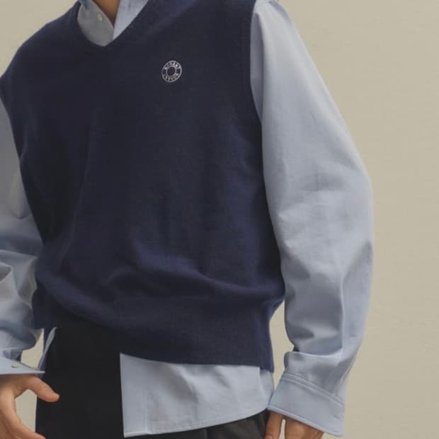 NOHANT 노앙 캐시미어 브이넥 니트 네이비 F 공용