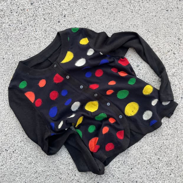 Vintage 도트 가디건 