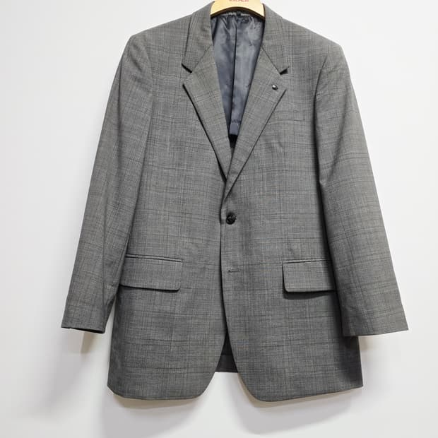 커스텀멜로우 체크 패턴 남성 자켓