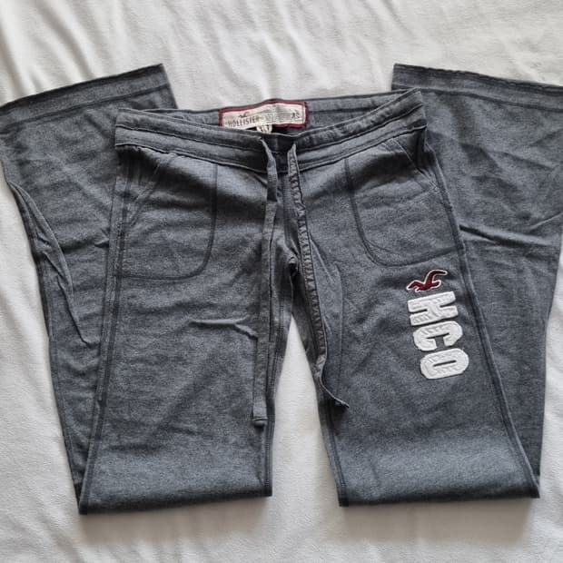 빈티지 y2k 00s 갸루 홀리스터 그레이 로우라이즈 팬츠