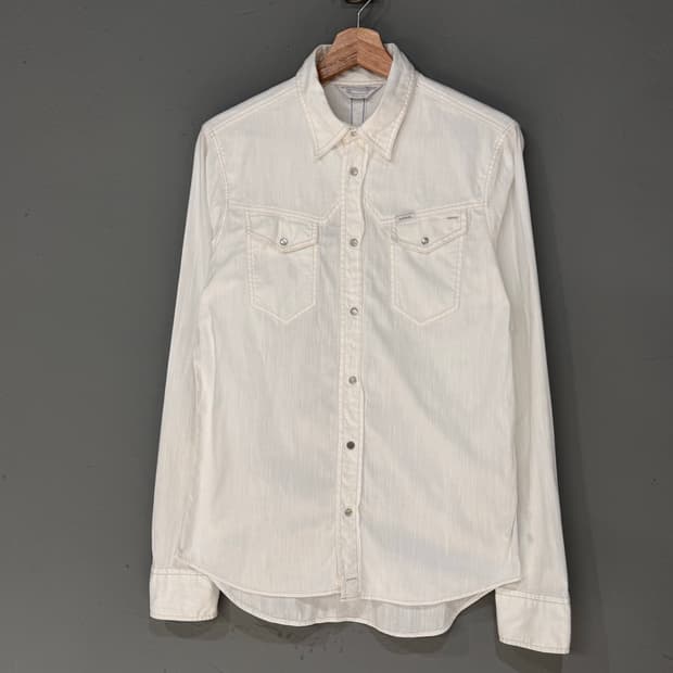 Diesel 디젤 화이트 웨스턴셔츠 