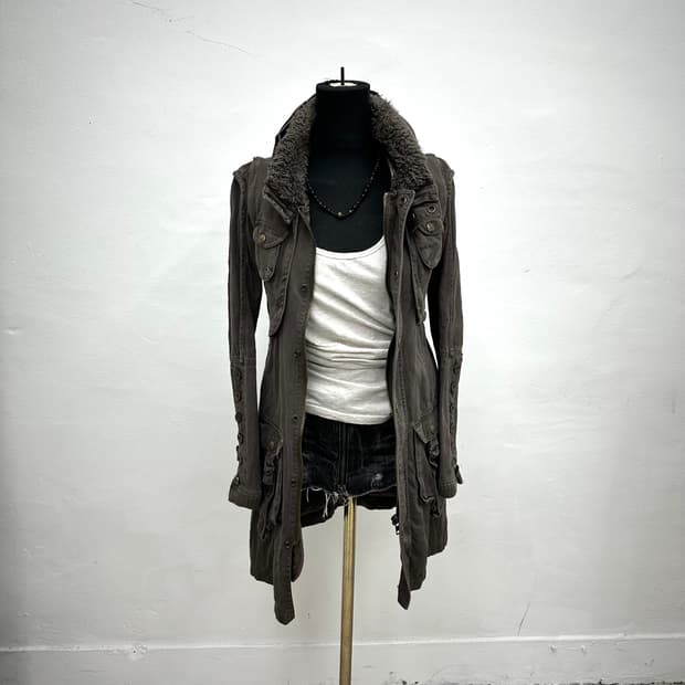 Deep brown eyelet Bono jacket