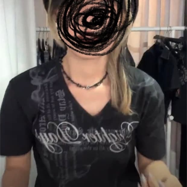 단돈 4천원) 일본빈티지 와이즈걸 펑크 반팔 y2k 락시크