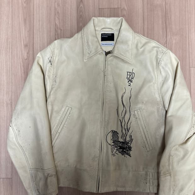 (XL)ERD 아케인 레더 자켓 베이지