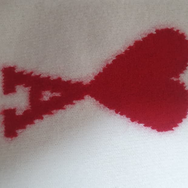 아미 인타르시아 빅하트 로고 니트