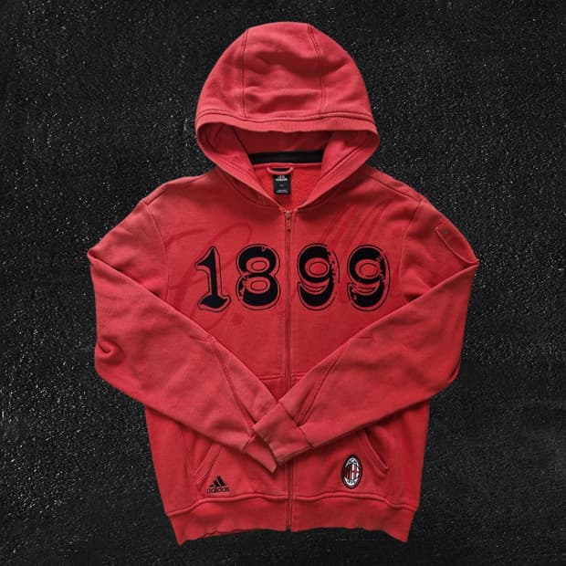 adidas AC Milan 1899 빈티지 레드 후드집업