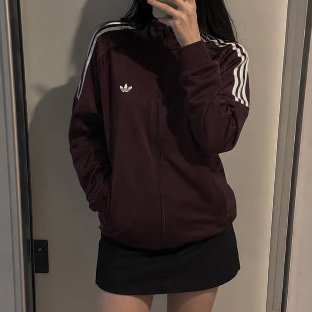 아디다스 버건디 플레임 투웨이 져지