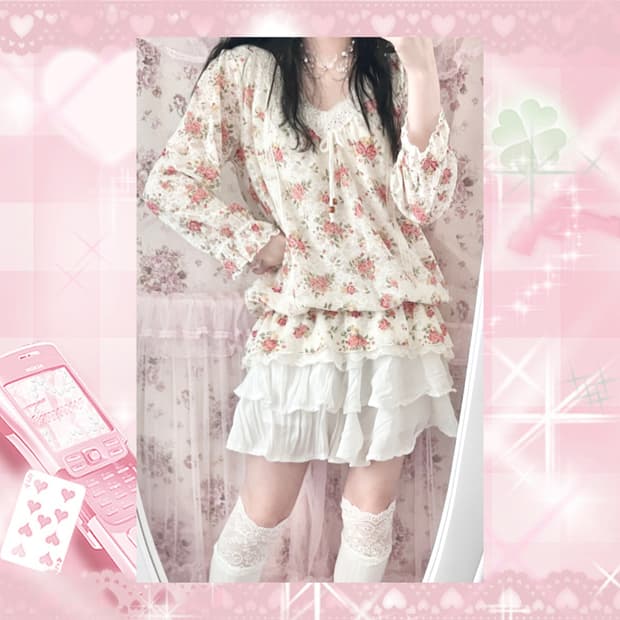 Vintage COLZA floral blouse