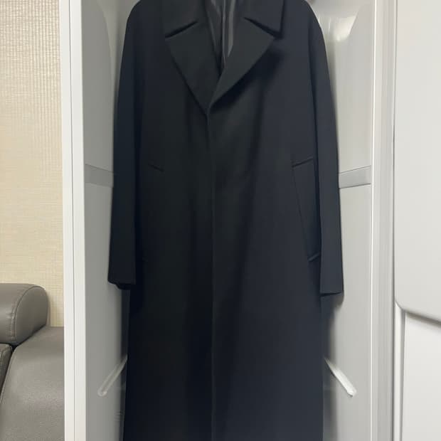 솔리드옴므 블랙 캐시미어 로브 코트 46사이즈