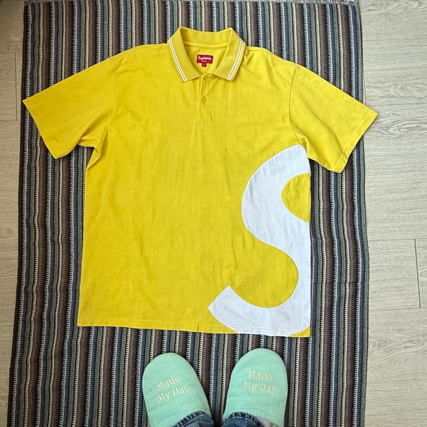 슈프림 s로고 폴로 반팔 티셔츠