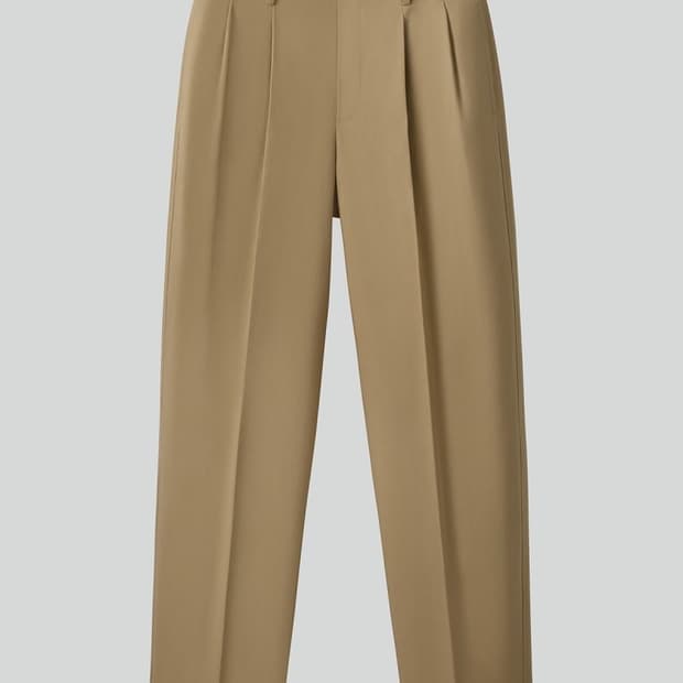 [새상품] 25SS 렉토 벨트 벨티드 하이웨이스트 코튼 팬츠 베이지