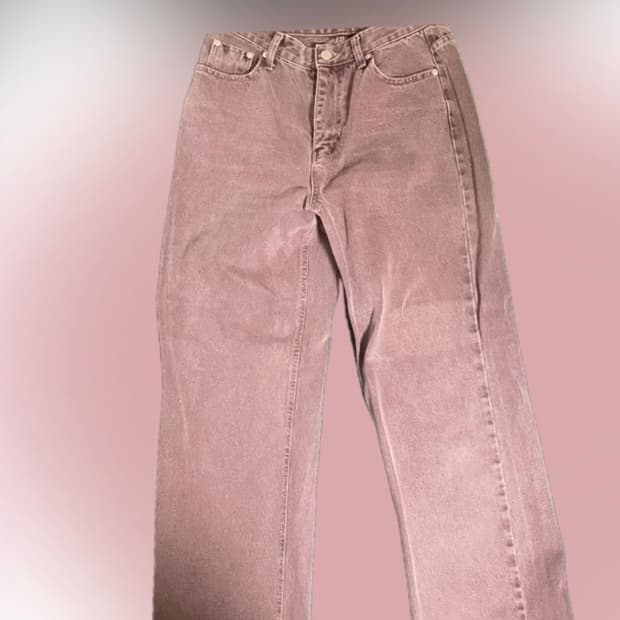 빈티지 자주빛 데님팬츠