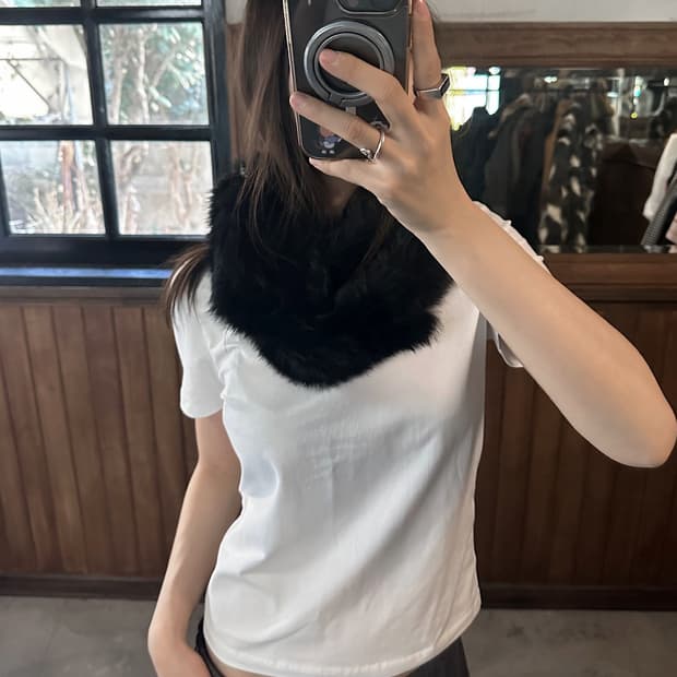 DOUBLE STANDARD CLOTHING fur muffler